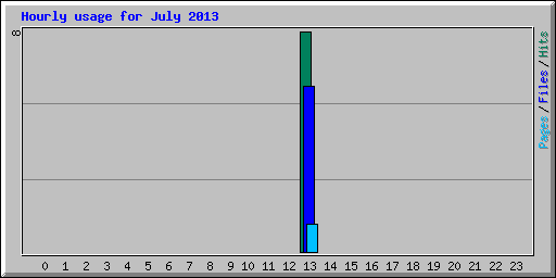 Hourly usage for July 2013