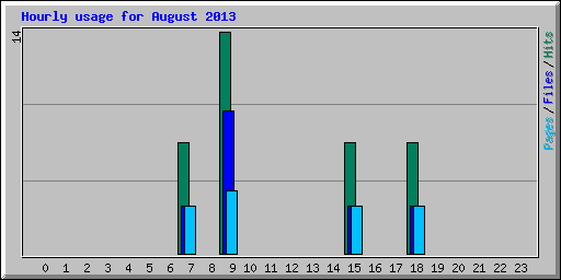 Hourly usage for August 2013
