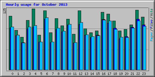 Hourly usage for October 2013