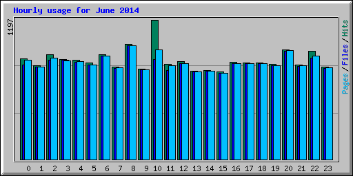Hourly usage for June 2014
