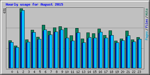 Hourly usage for August 2015