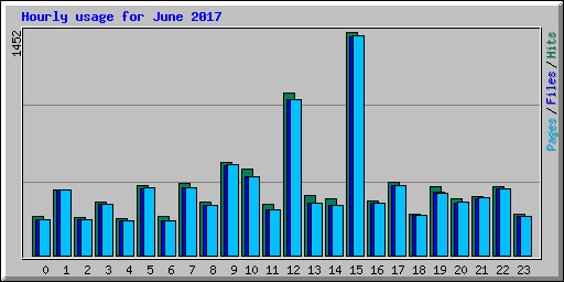 Hourly usage for June 2017